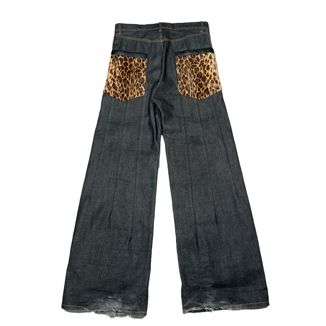 Junya Watanabe FW17 Runway Leopard Wide Denim