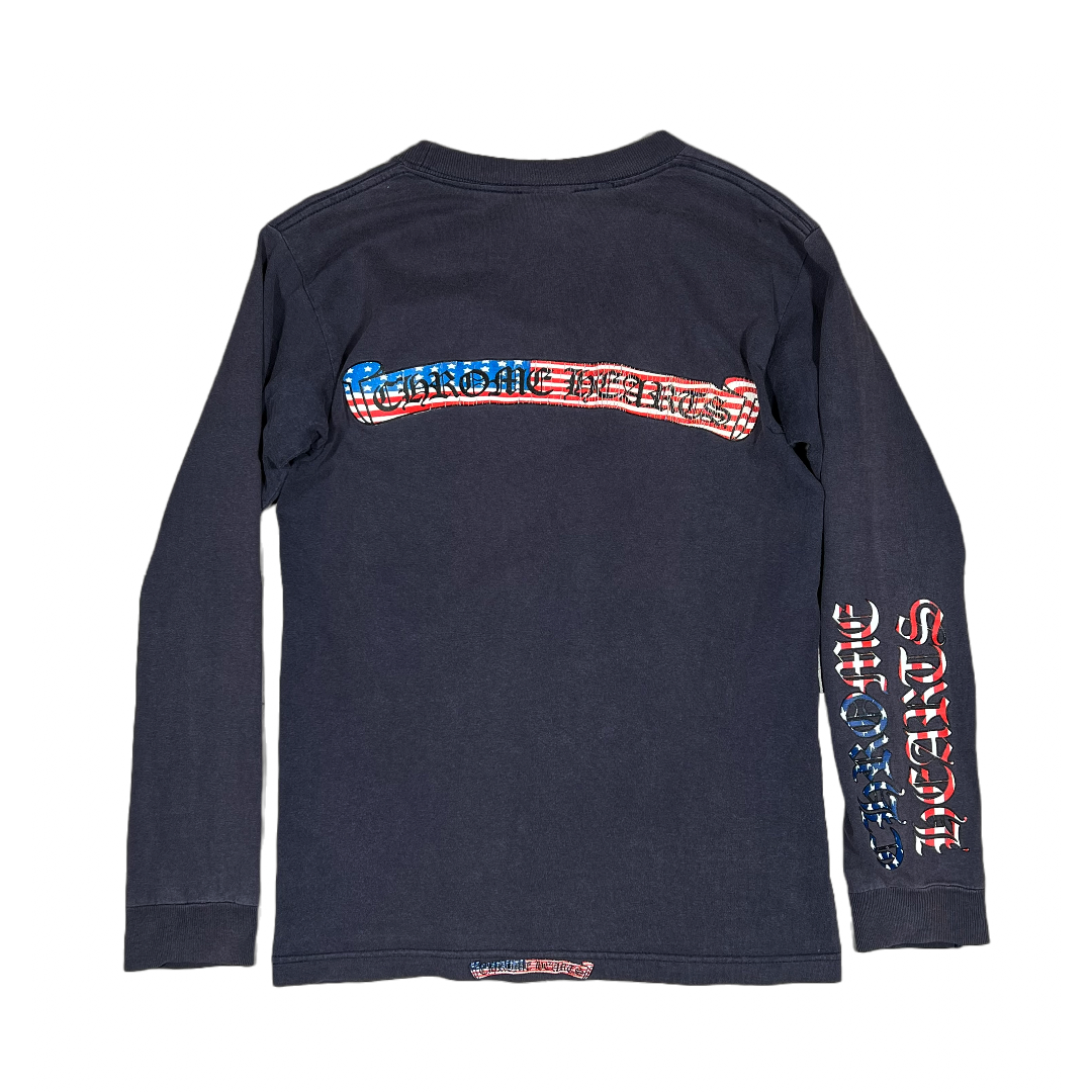 Chrome Hearts American Flag Scroll Long Sleeve