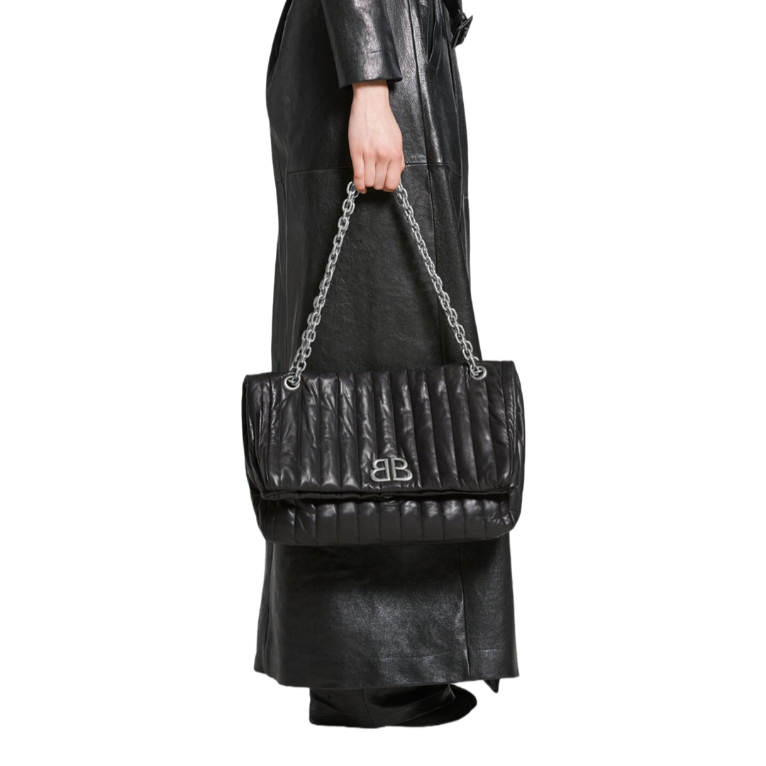 Balenciaga Medium Quilted Monaco Shoulder Bag