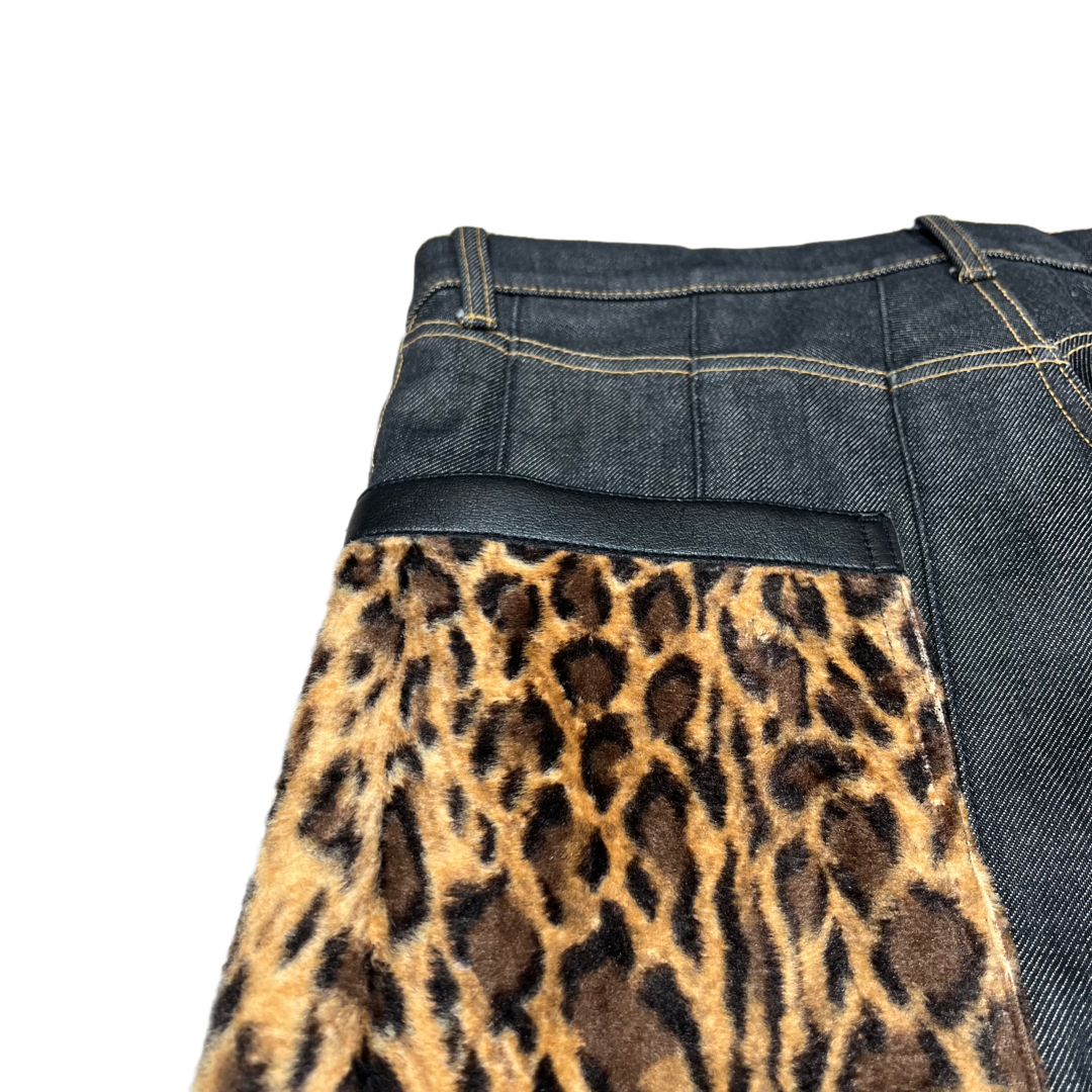 Junya Watanabe FW17 Runway Leopard Wide Denim