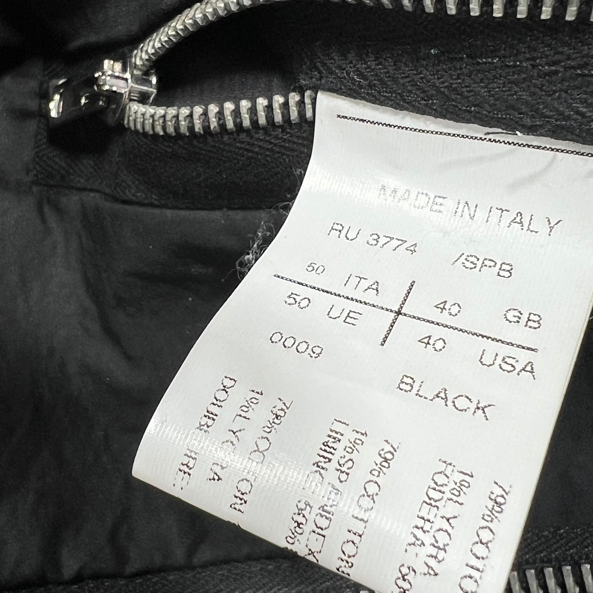 Rick Owens 2012 Bi-Color Velcro Panel Bomber Jacket