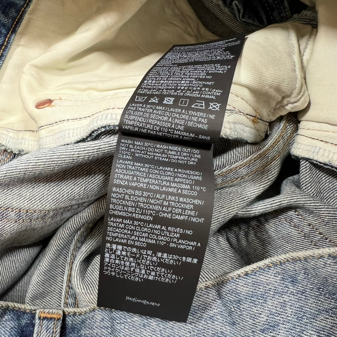 Saint Laurent D45 Wide Leg Jeans