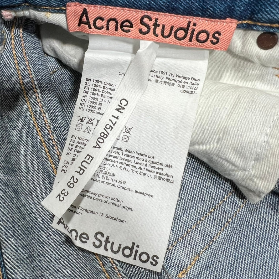 Acne Studios 1991 Toj Vintage Blue Jeans