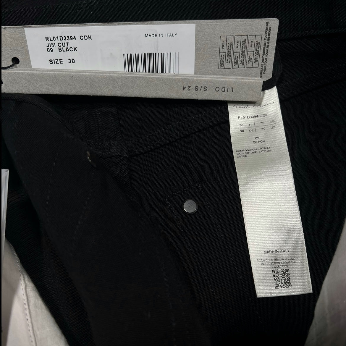 Rick Owens Bonotto Jim Cut Jeans