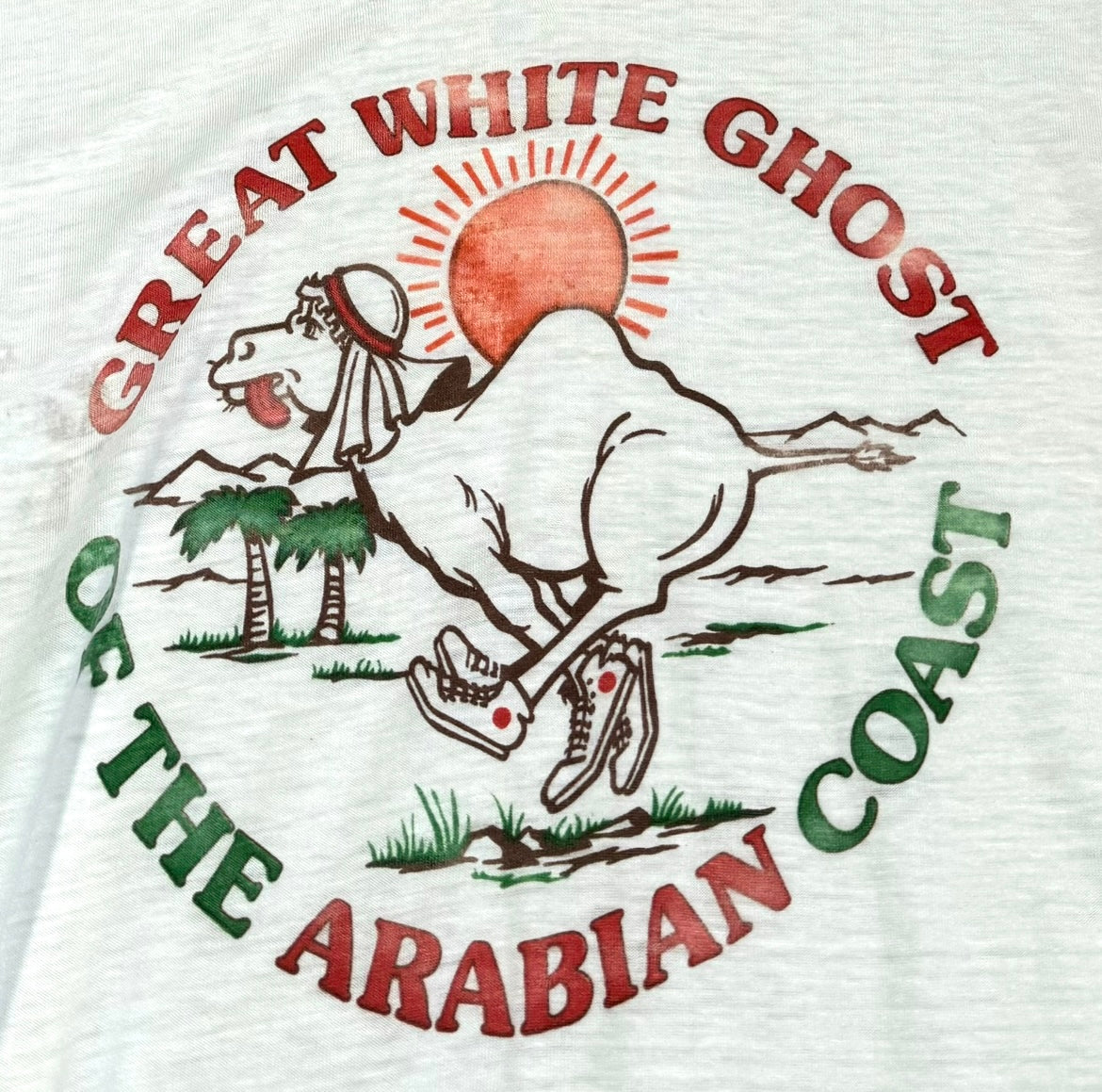 Vintage 80s Great White Ghost Of The Arabian Coast Tank Top
