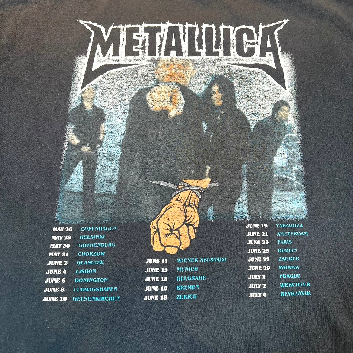 Vintage 2004 Metallica Europe Tour T-Shirt