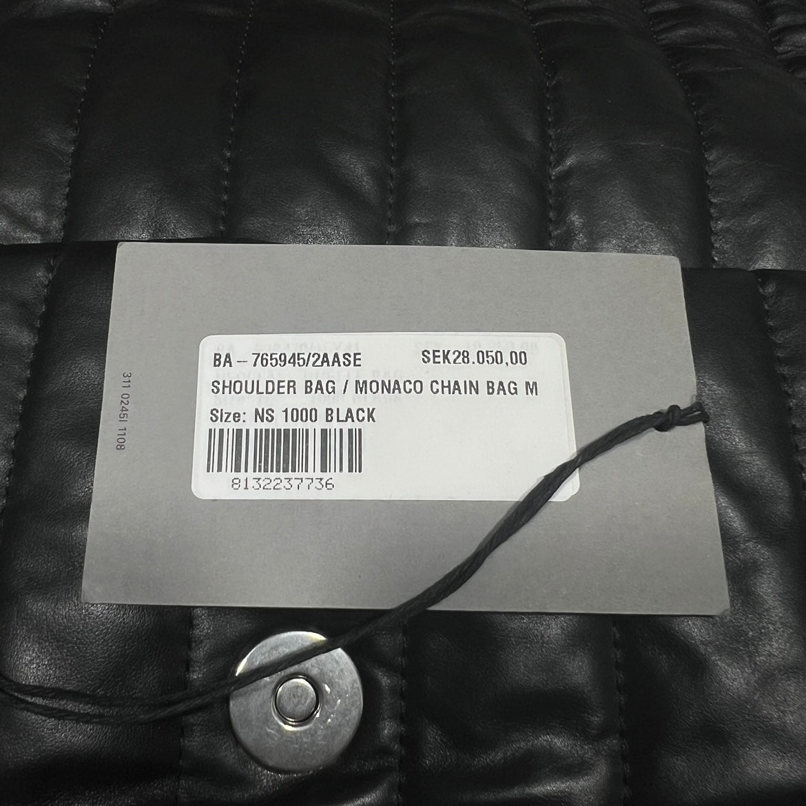 Balenciaga Medium Quilted Monaco Shoulder Bag