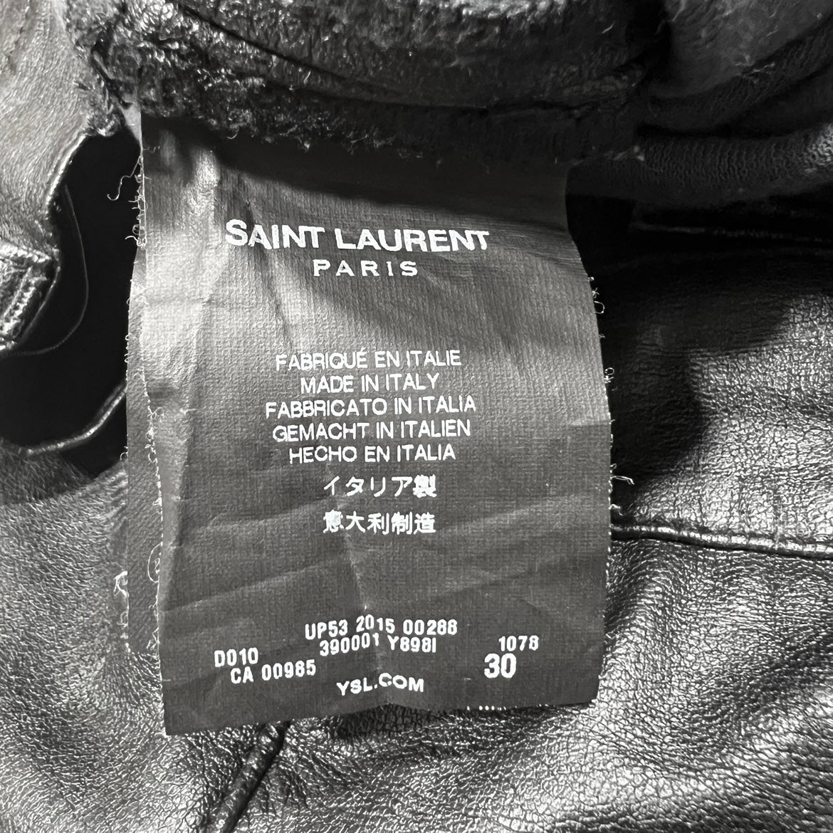 Saint Laurent Paris 2015 D02 Faux Leather Pants