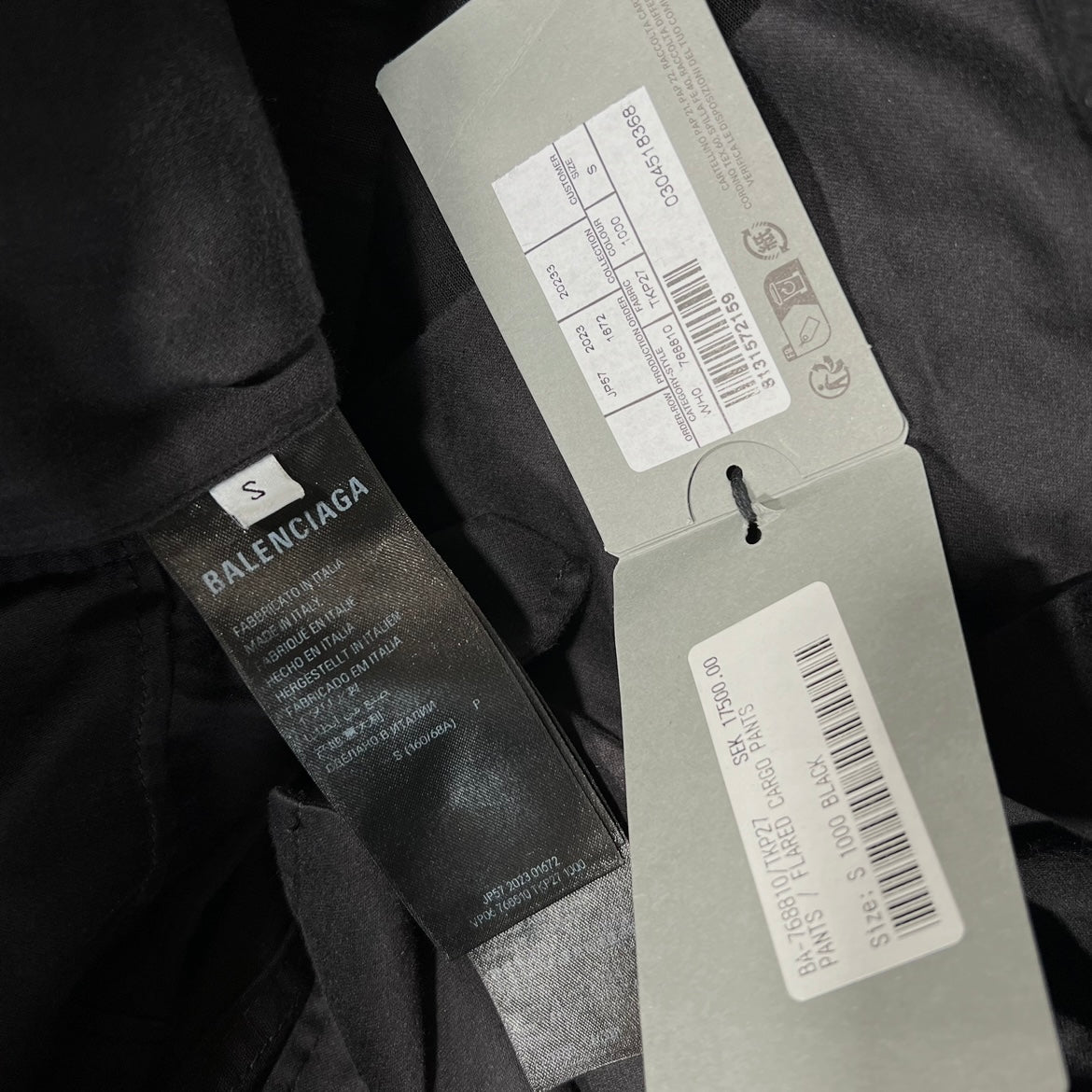 Balenciaga Winter 23 Runway Flared Cargo Pants