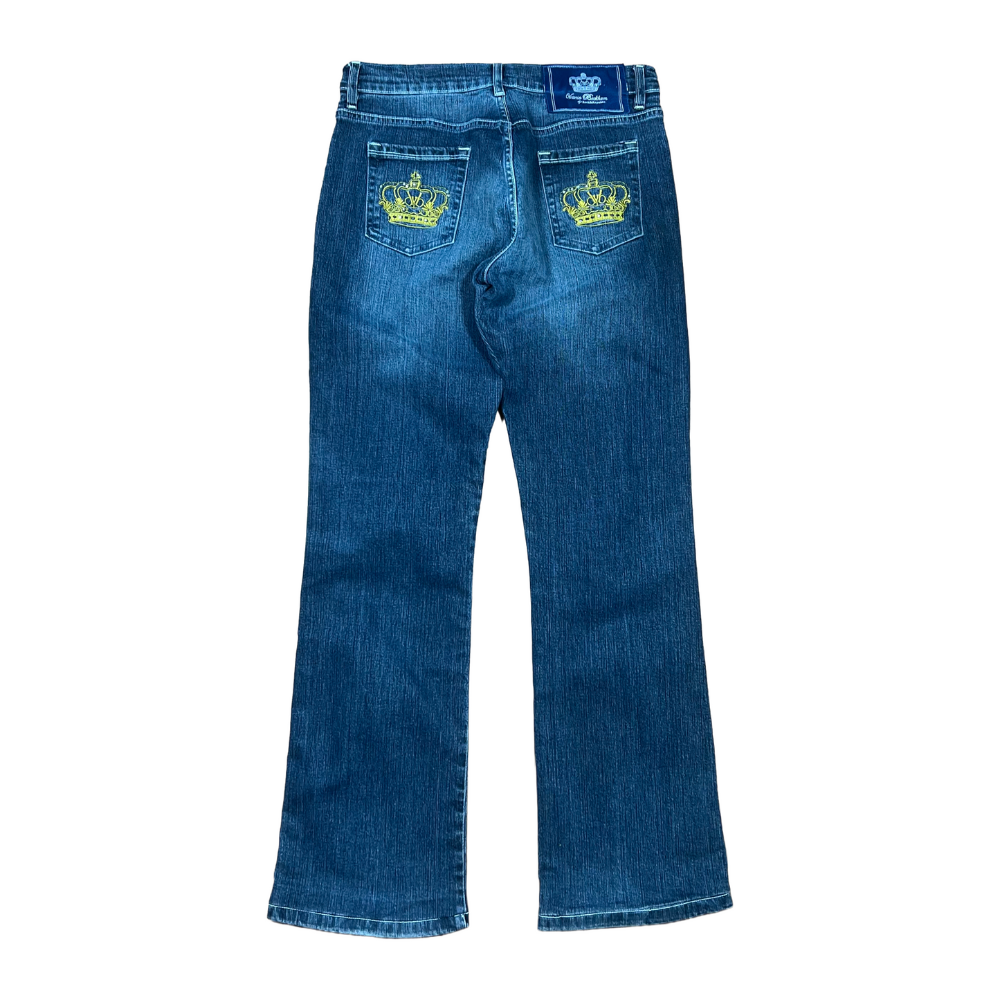 Victoria Beckham Crown Embroidered Jeans