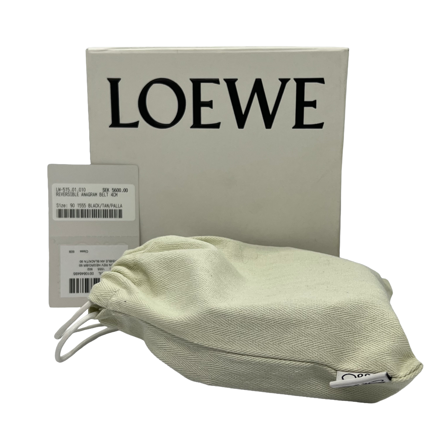 Loewe Silver Reversible Anagram Belt