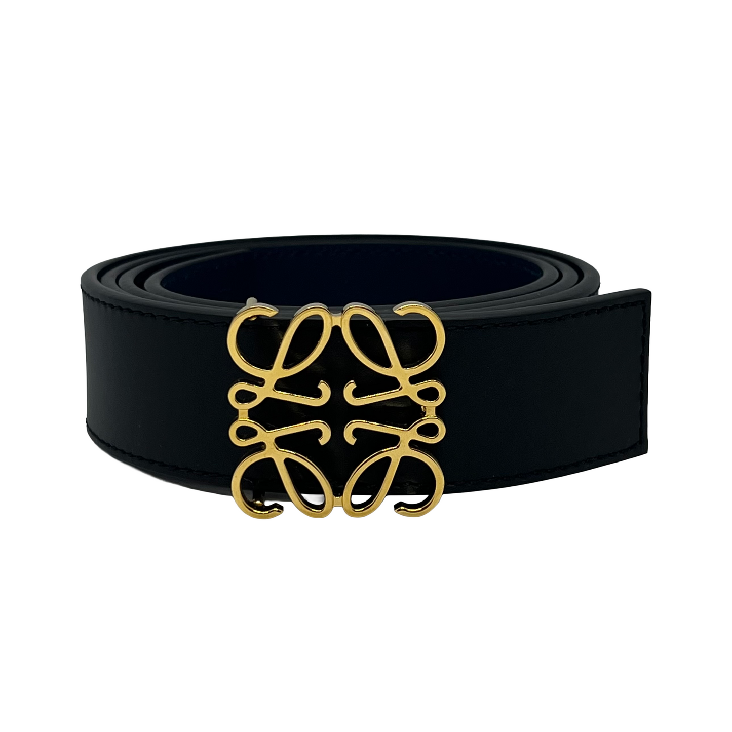 Loewe Gold Reversible Anagram Belt
