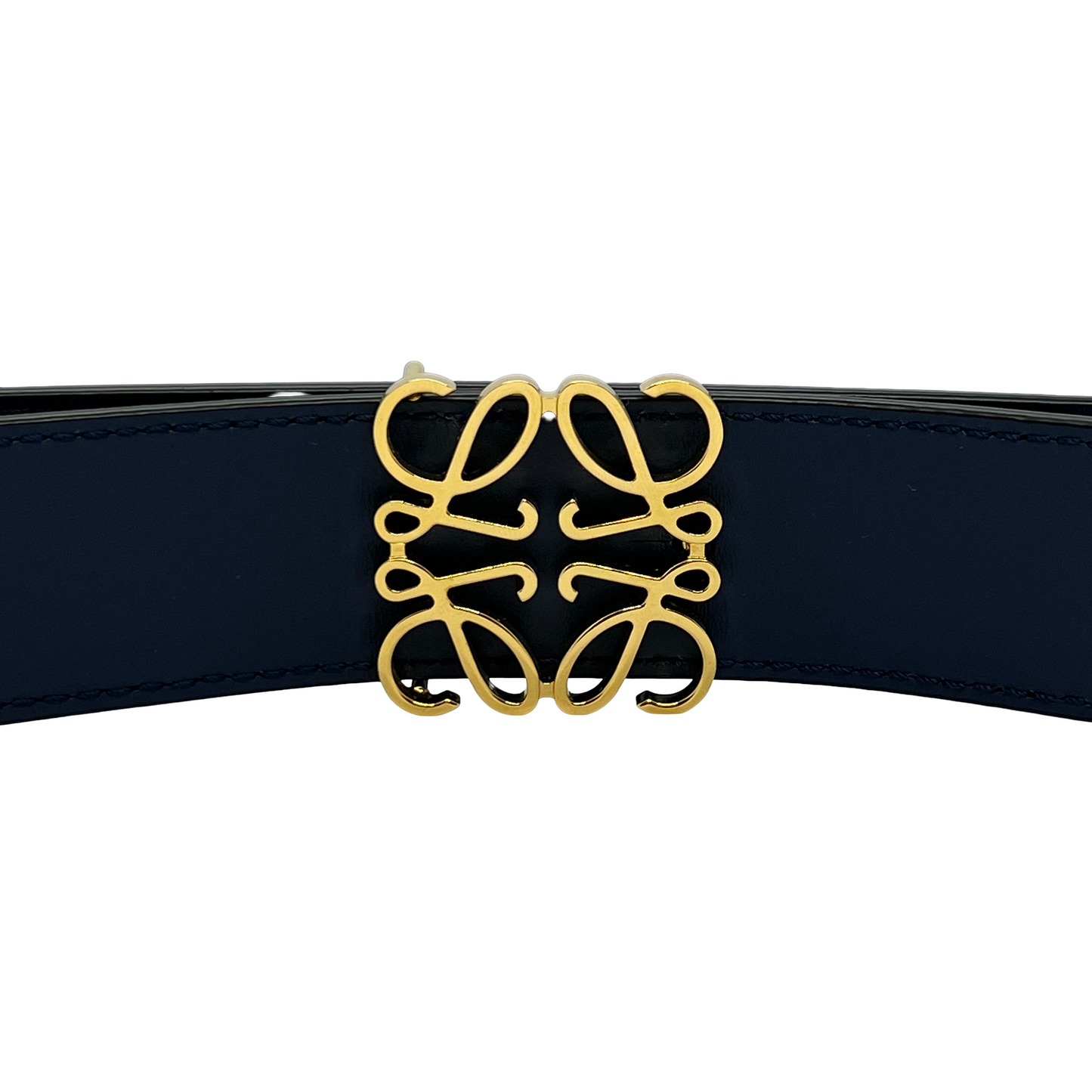 Loewe Gold Reversible Anagram Belt