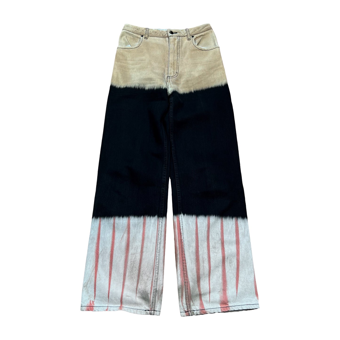Eckhaus Latta Runway Wide Leg Jeans Tri Stacked