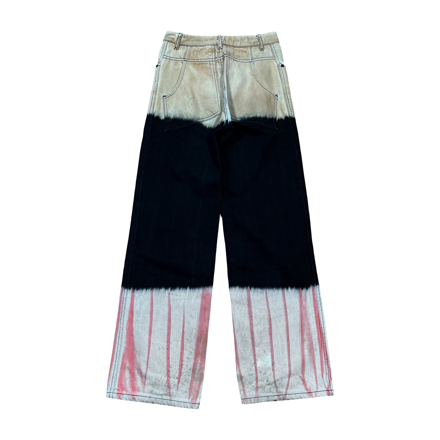Eckhaus Latta Runway Wide Leg Jeans Tri Stacked