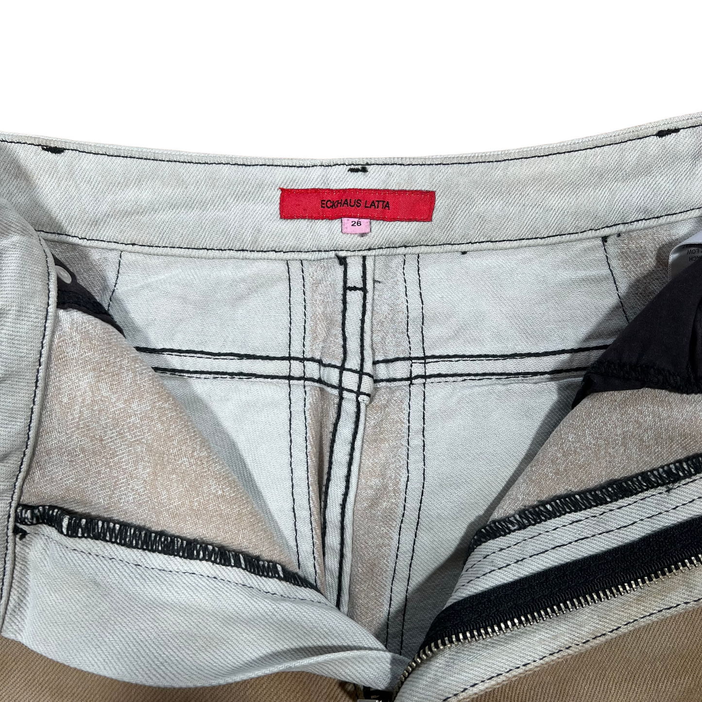 Eckhaus Latta Runway Wide Leg Jeans Tri Stacked