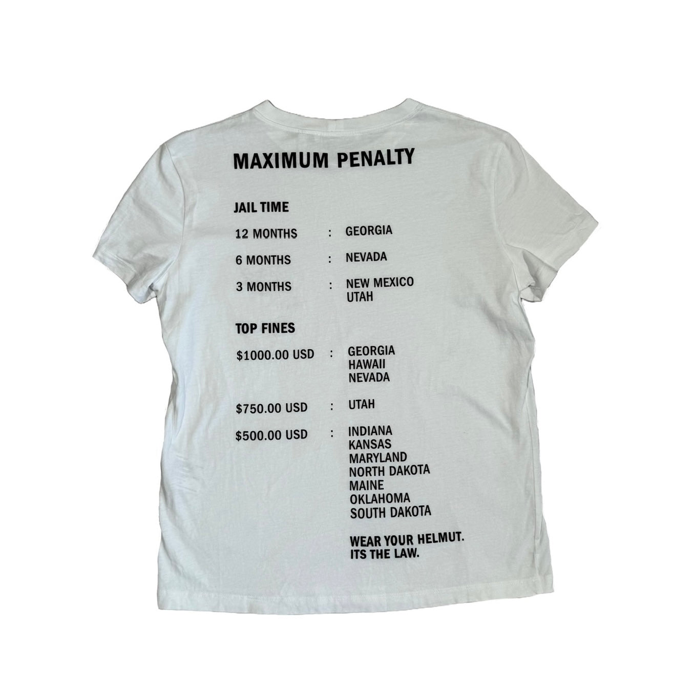 Helmut Lang Maximum Penalty T-Shirt