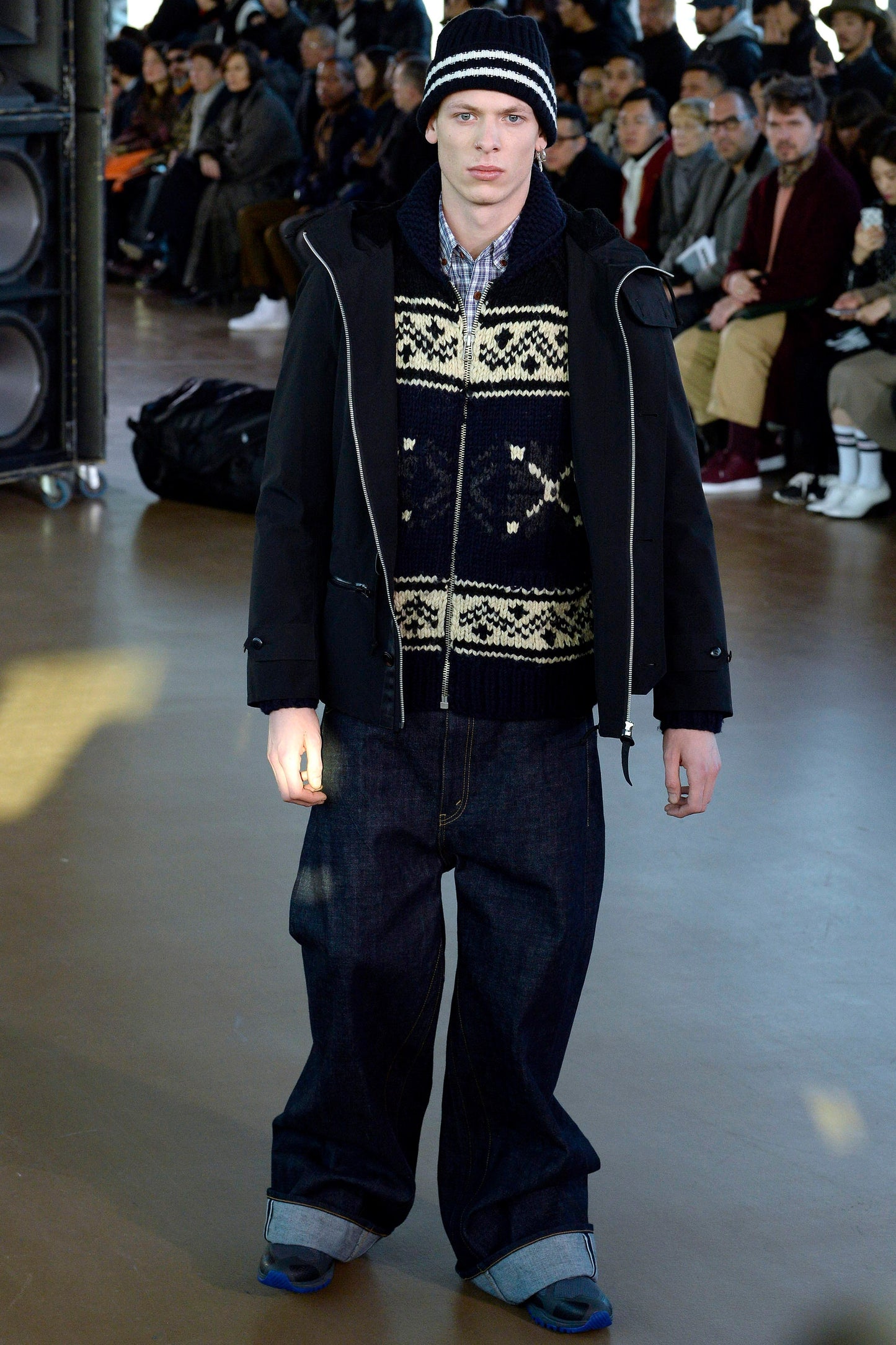 Junya Watanabe FW17 Runway Leopard Wide Denim