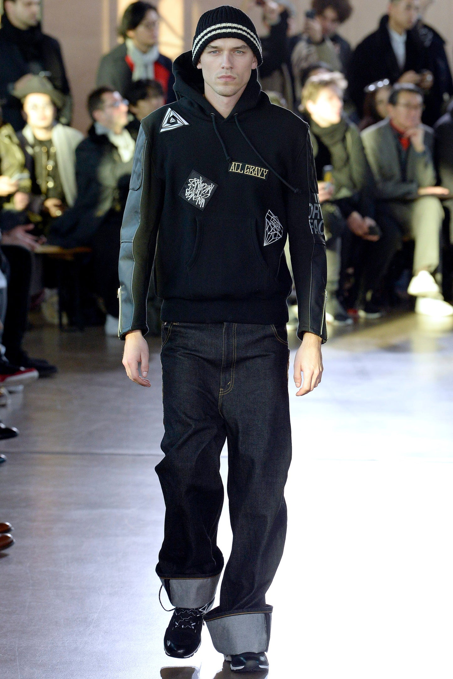 Junya Watanabe FW17 Runway Leopard Wide Denim