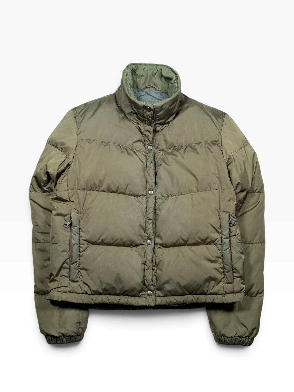 Prada Sport Olive Green Down Puffer Jacket