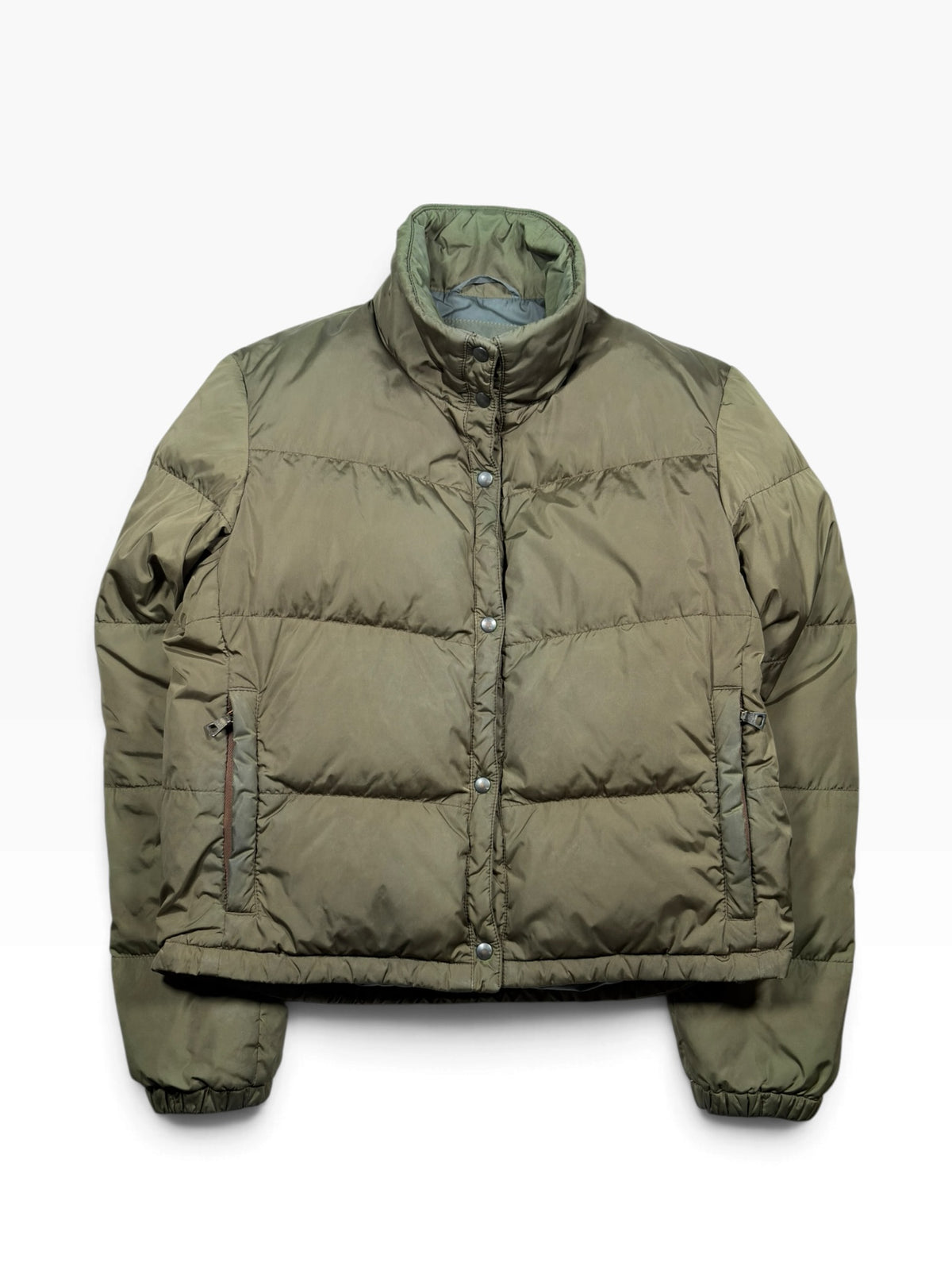 Prada Sport Olive Green Down Puffer Jacket