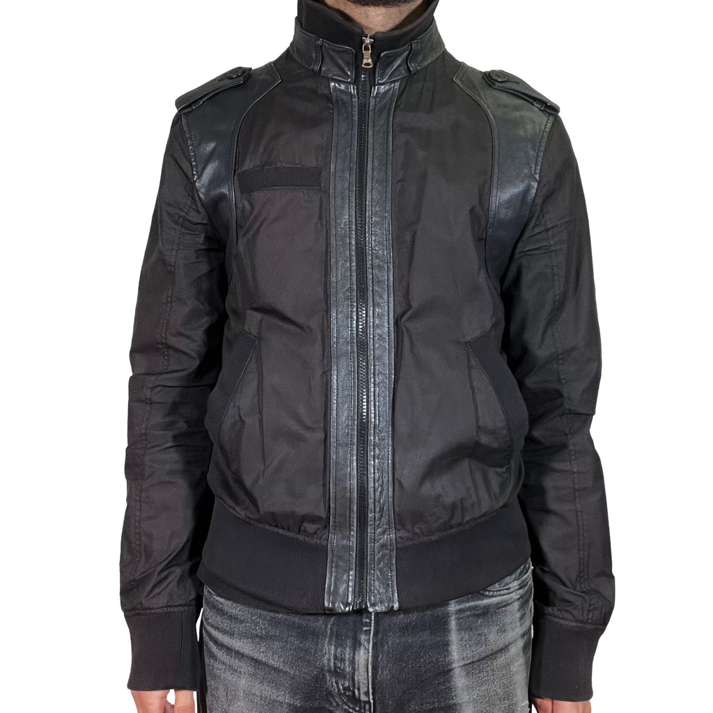Dolce & Gabbana Leather-Trim Bomber Jacket
