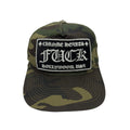 Chrome Hearts Camo "FUCK" Patch Trucker Hat