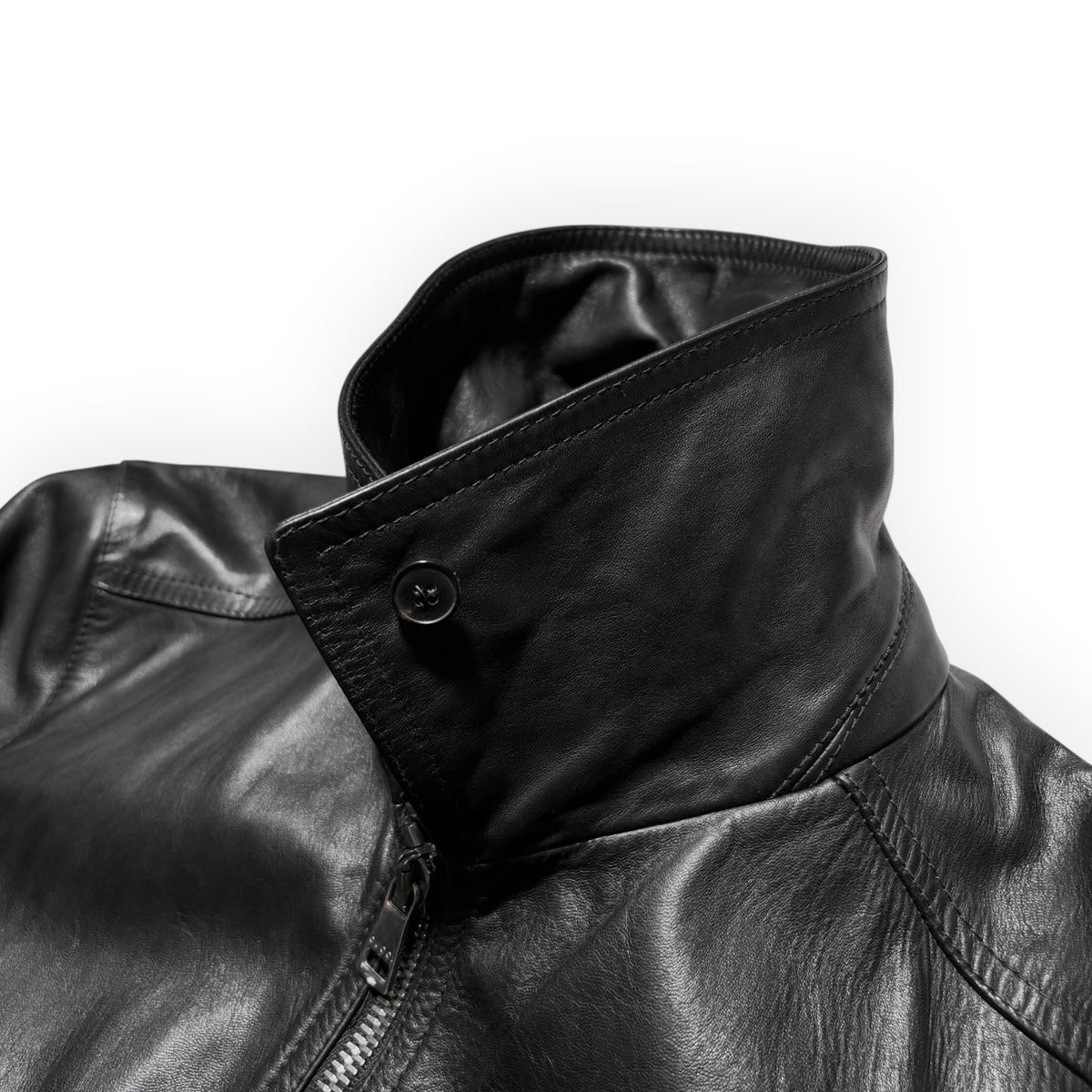 Gucci 2014 Detachable Shearling Collar Leather Aviator Jacket