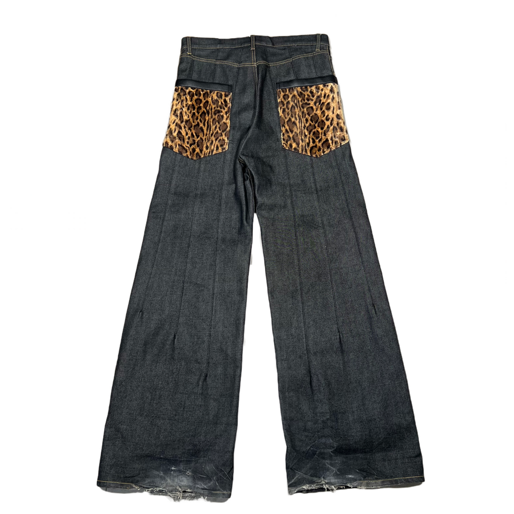 Junya Watanabe FW17 Runway Leopard Wide Denim