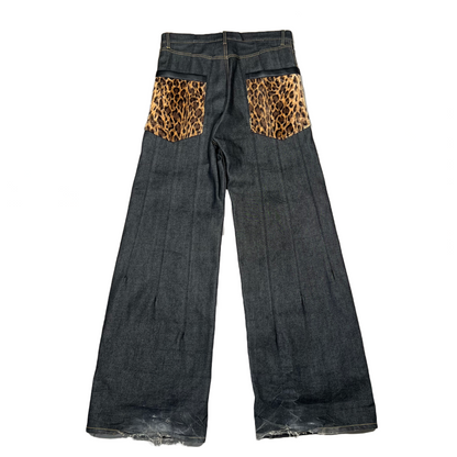 Junya Watanabe FW17 Runway Leopard Wide Denim