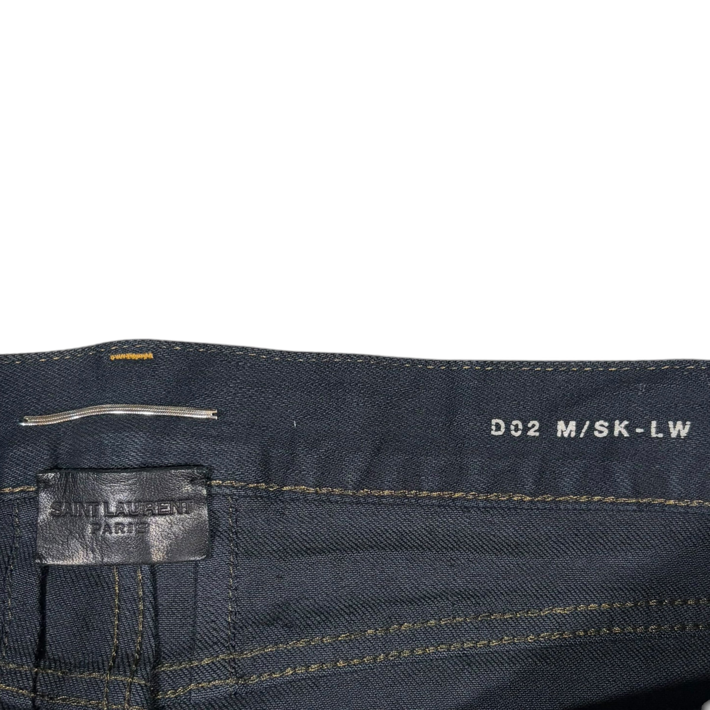 Saint Laurent Paris AW13 Oil Stain Scab Denim Jeans