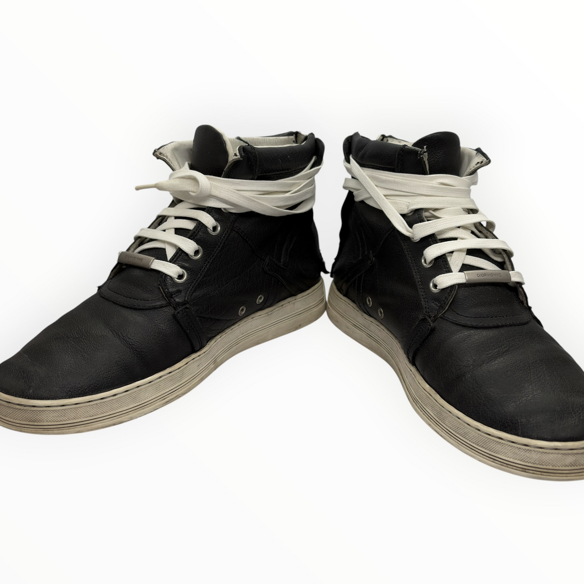 Dior AW07 Rear-Zip Leather Sneakers