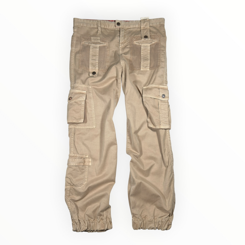 Dolce & Gabbana SS03 Mesh-Panel Cargo Trousers