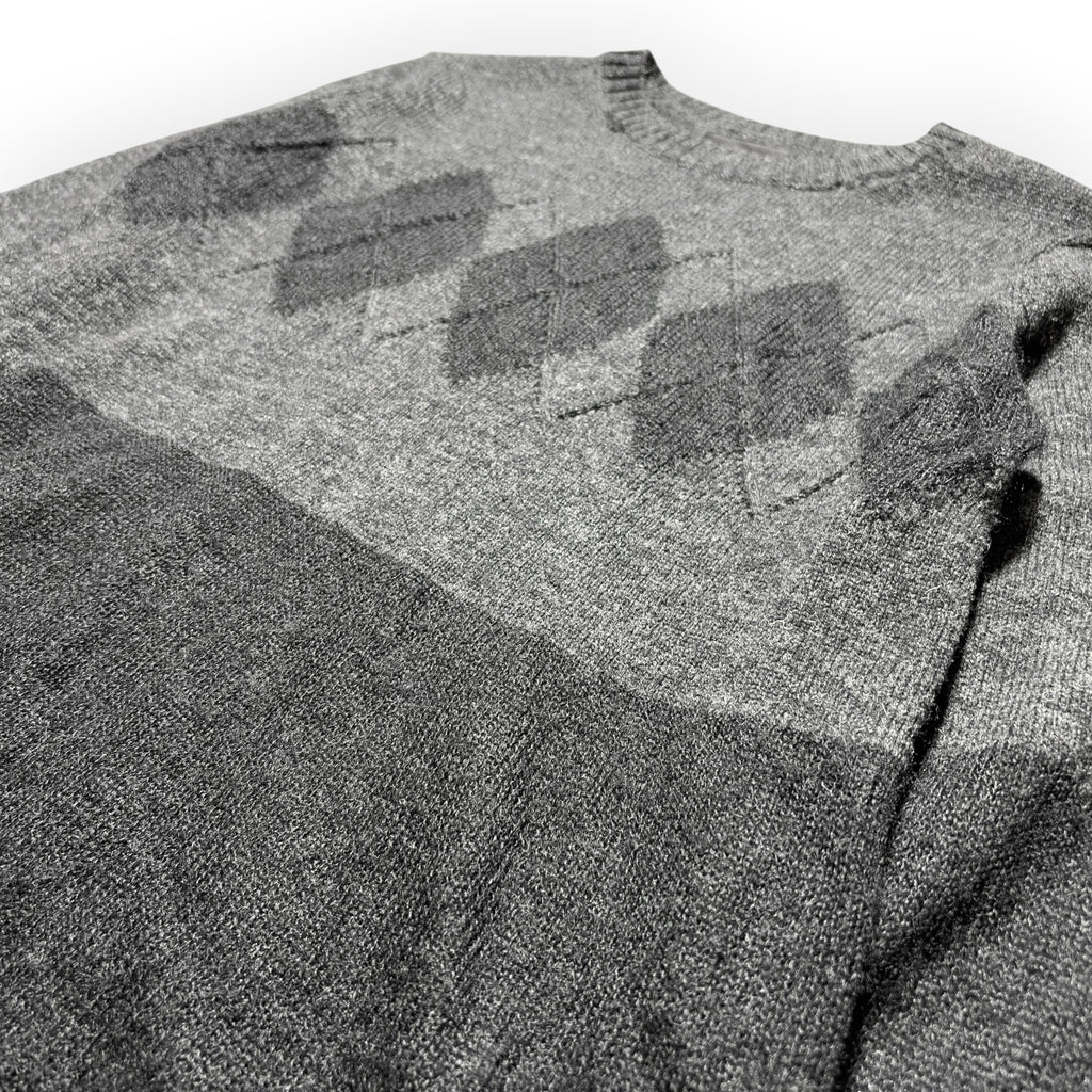 Number (N)ine Argyle Panel Mohair Blend Sweater