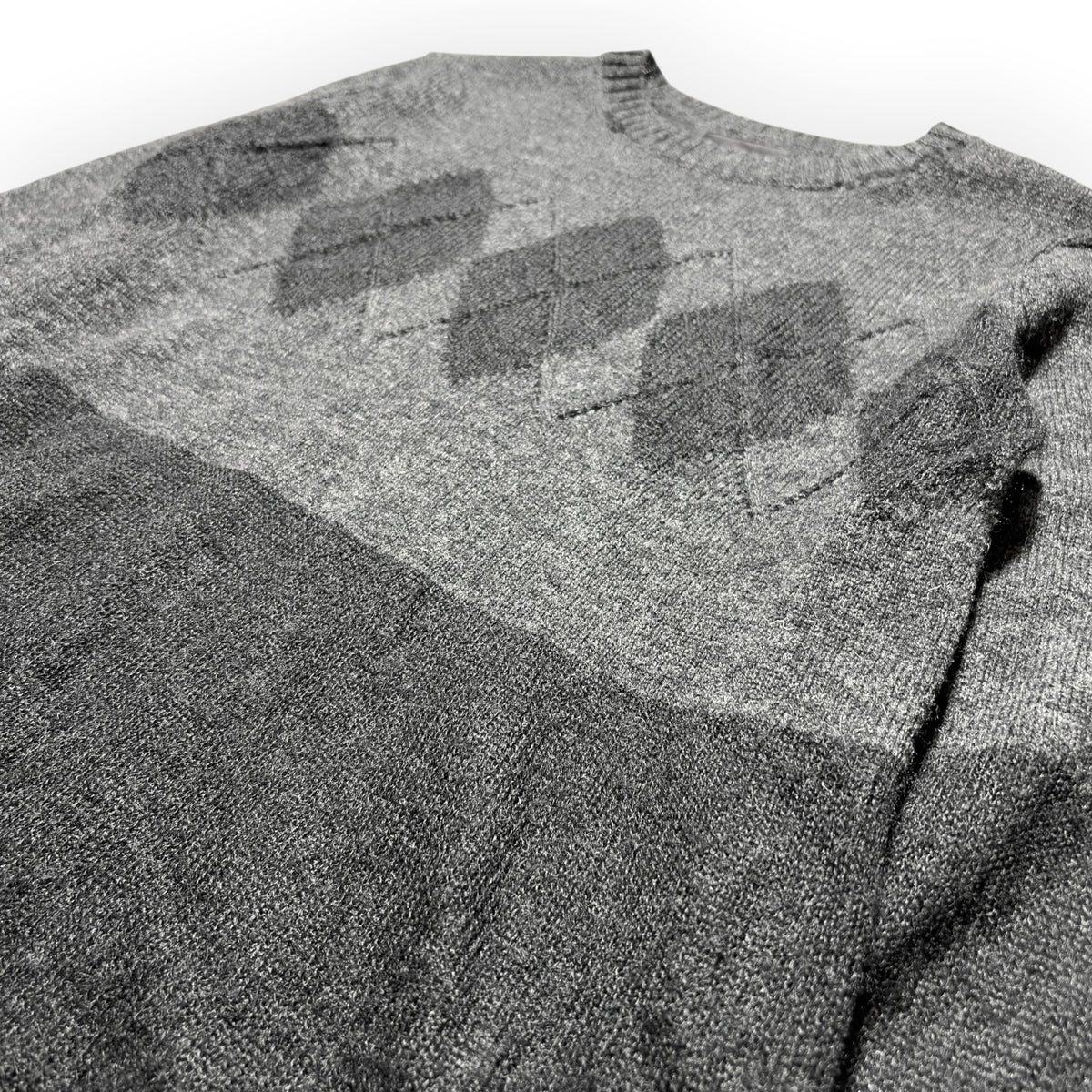 Number (N)ine Argyle Panel Mohair Blend Sweater