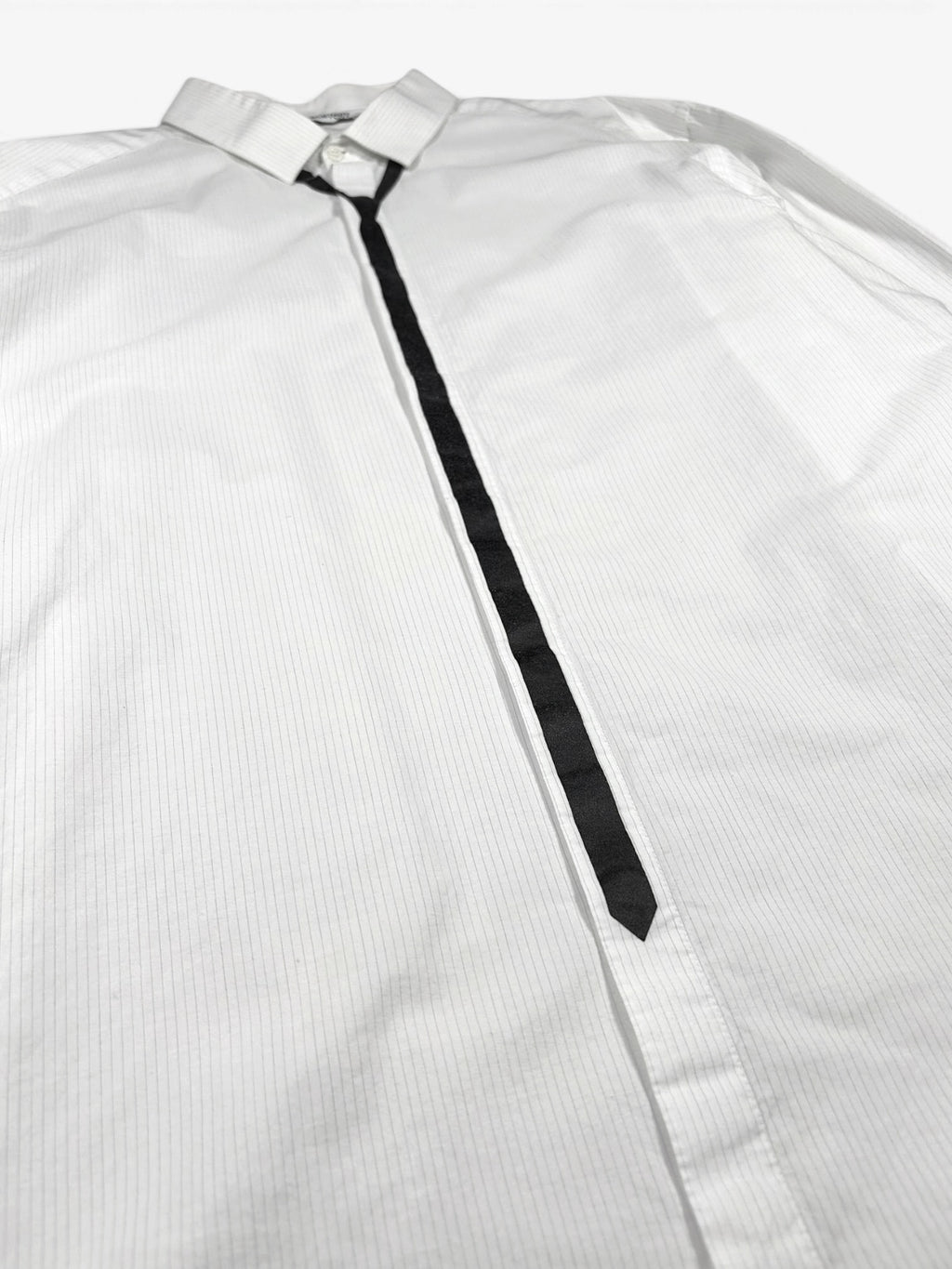 Neil Barrett Pinstripe Faux-Tie Shirt