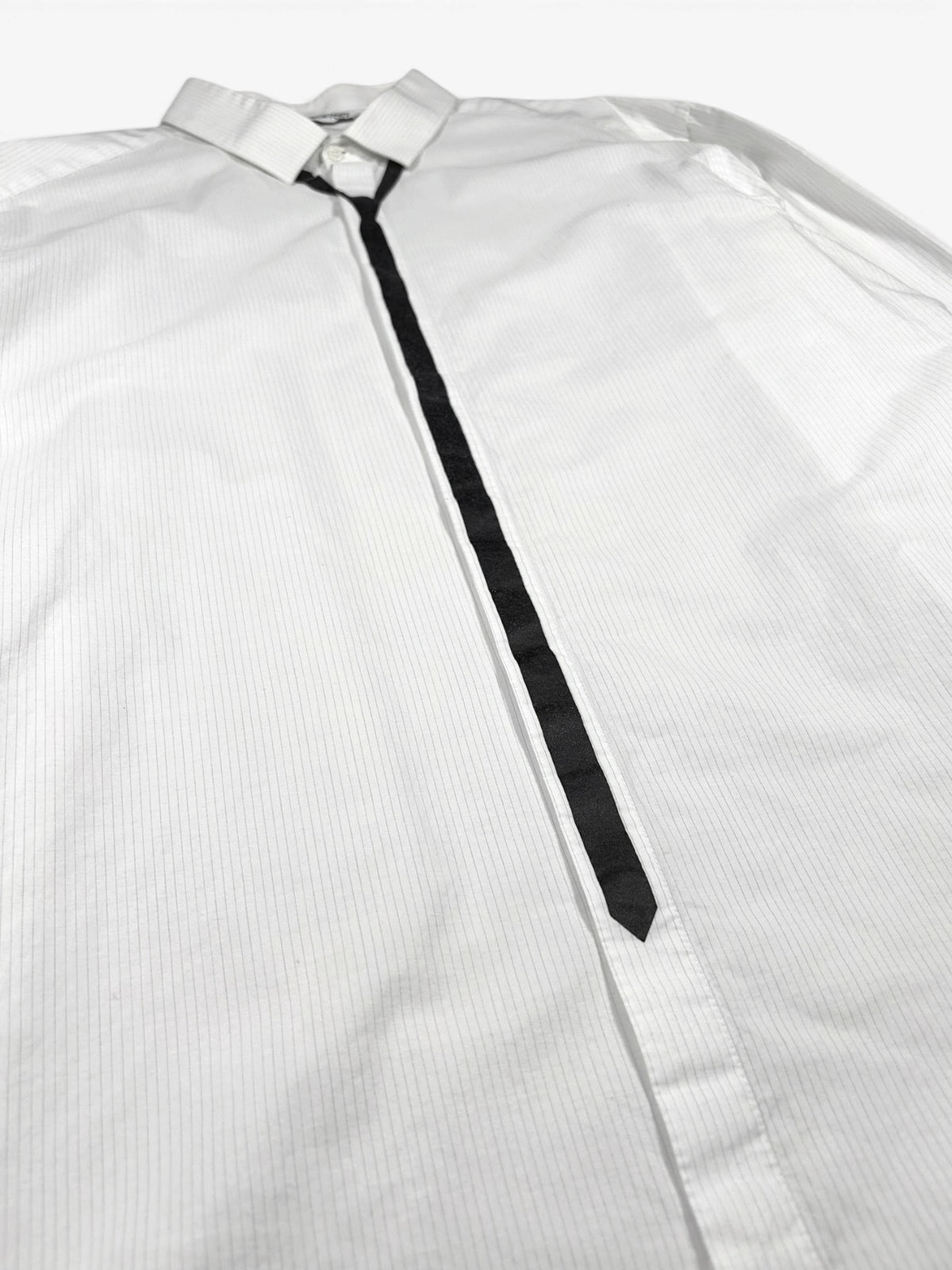 Neil Barrett Pinstripe Faux-Tie Shirt