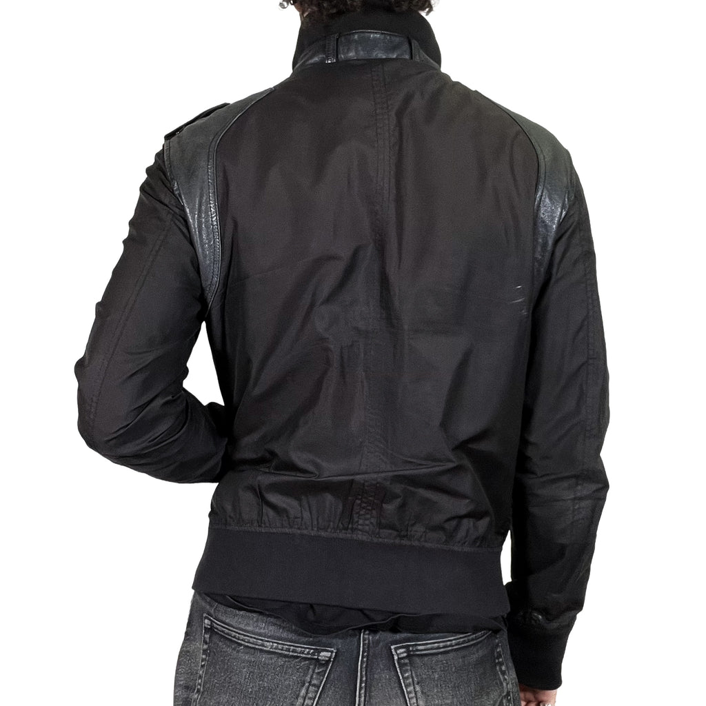 Dolce & Gabbana Leather-Trim Bomber Jacket