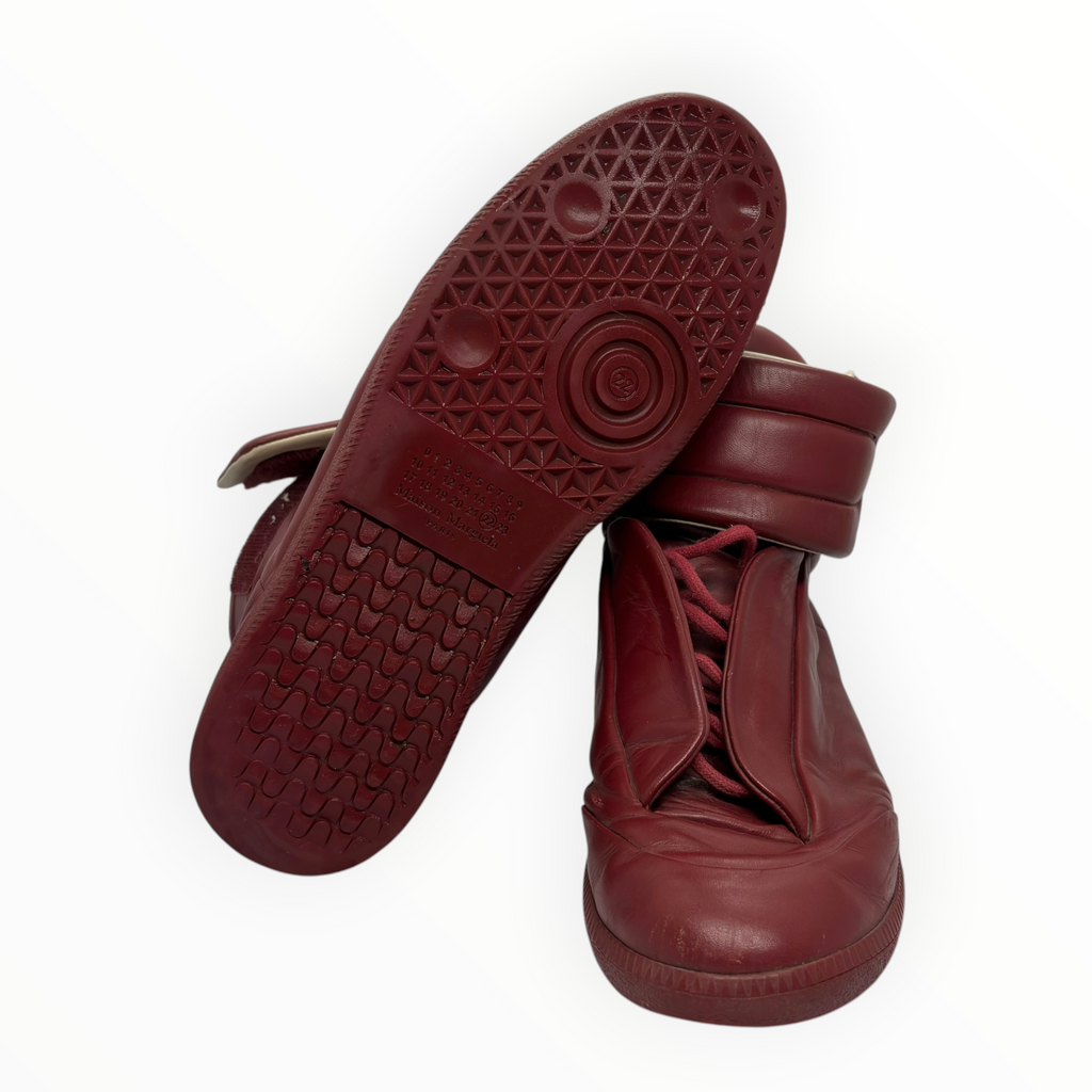 Maison Margiela Red Leather Future High-Top Sneakers