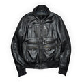 Dolce & Gabbana Multi-Zip Pocket Lambskin Leather Flight Bomber Jacket