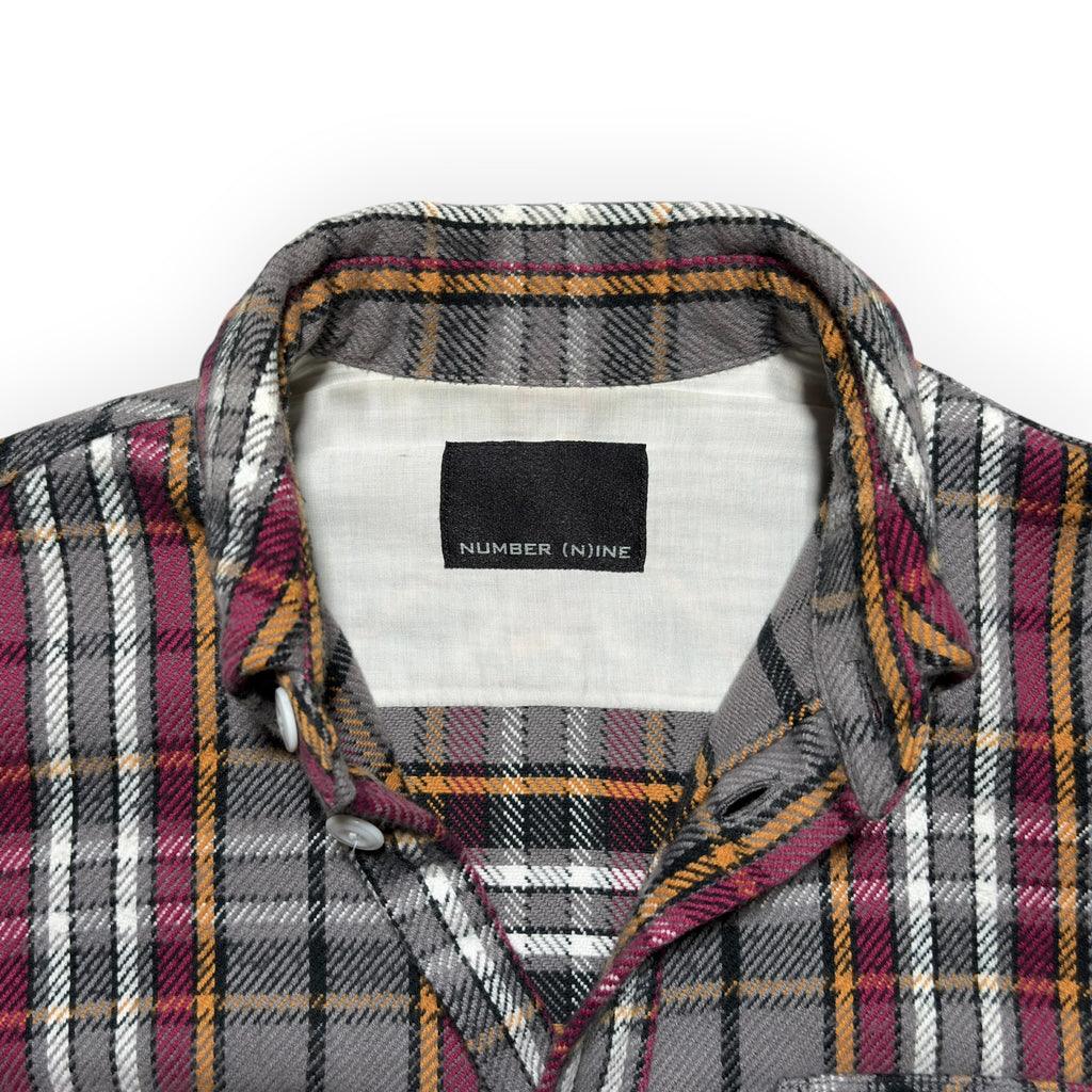 Number (N)ine Plaid Flannel Button-Down Shirt