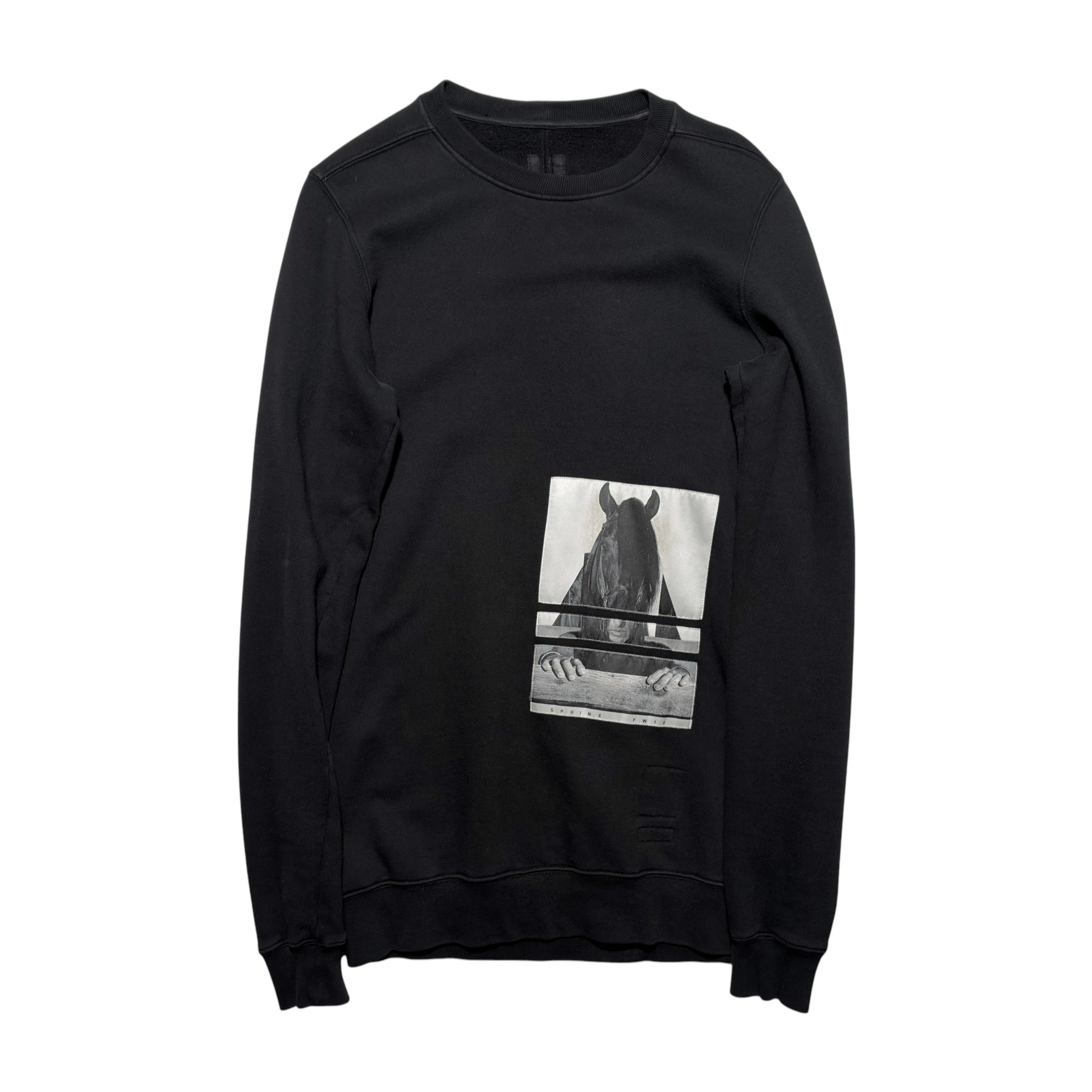 Rick Owens DRKSHDW "Sphinx" FW15 Horse Graphic Sweatshirt