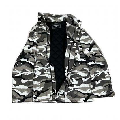 Balenciaga Fall21 Runway Snow Camo Jacket