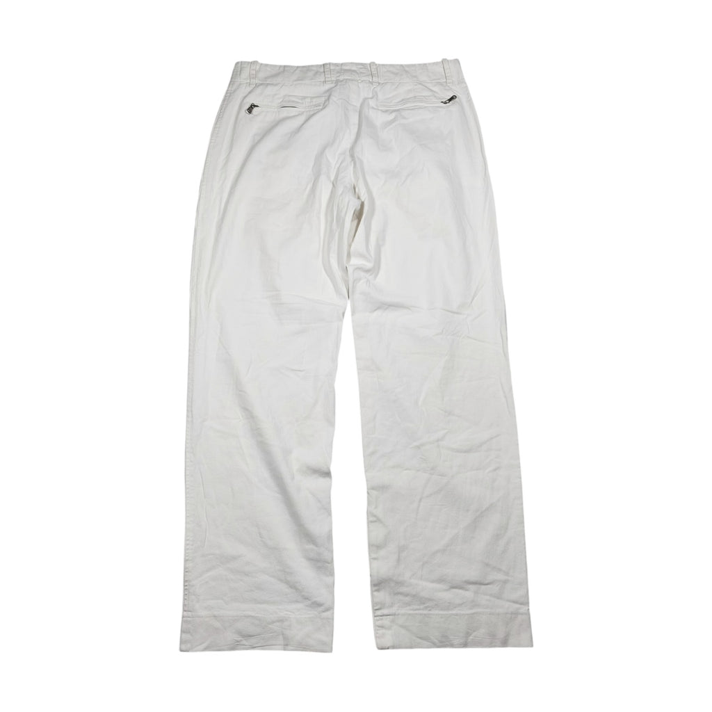 Dolce & Gabbana White Zip Trousers