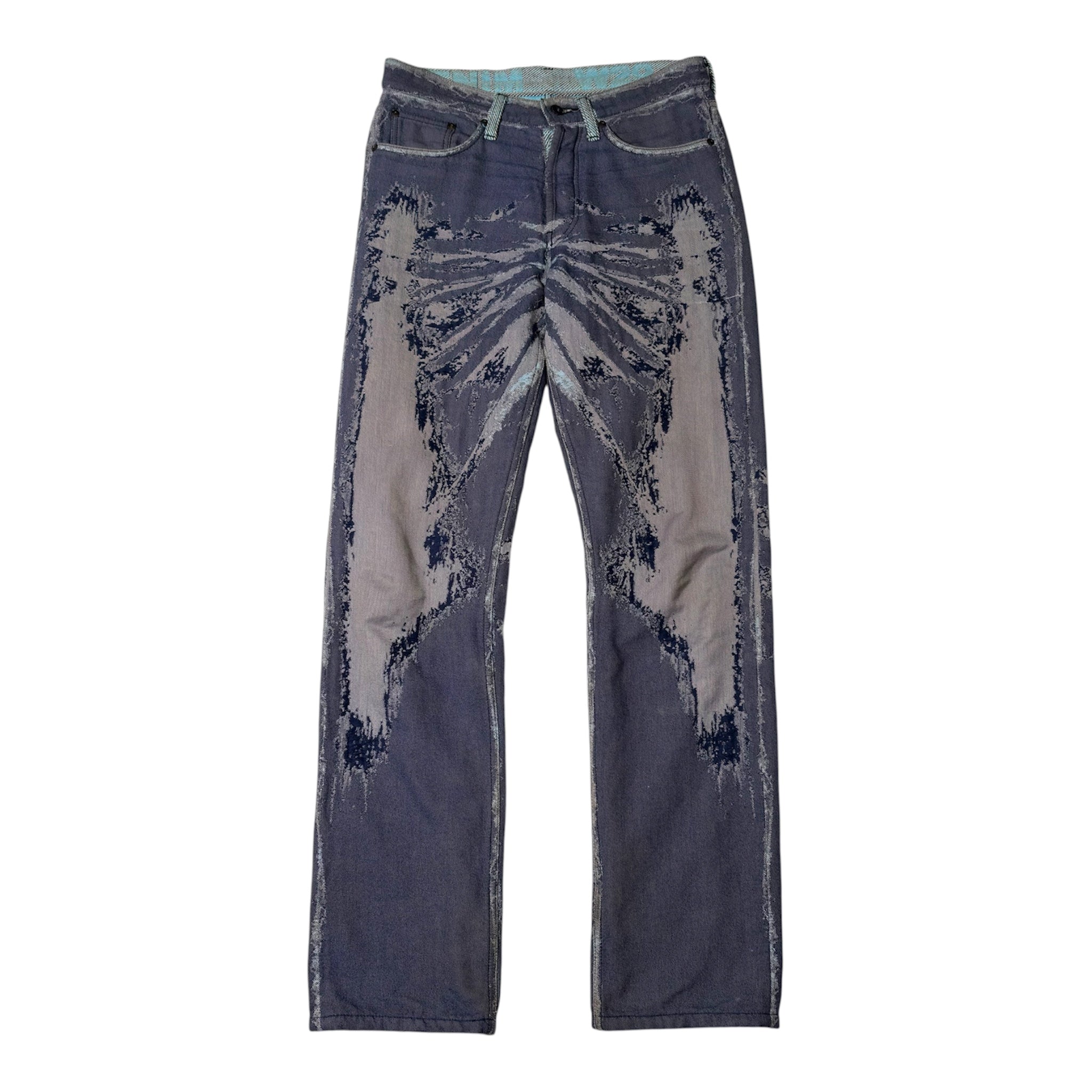 Issey Miyake A-POC Skeleton Jacquard Denim Jeans