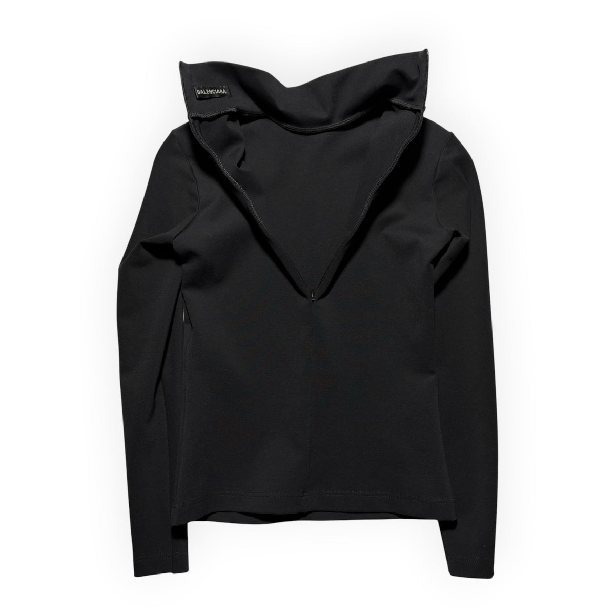 Balenciaga 2022 Sporty B Zip-Back Turtleneck