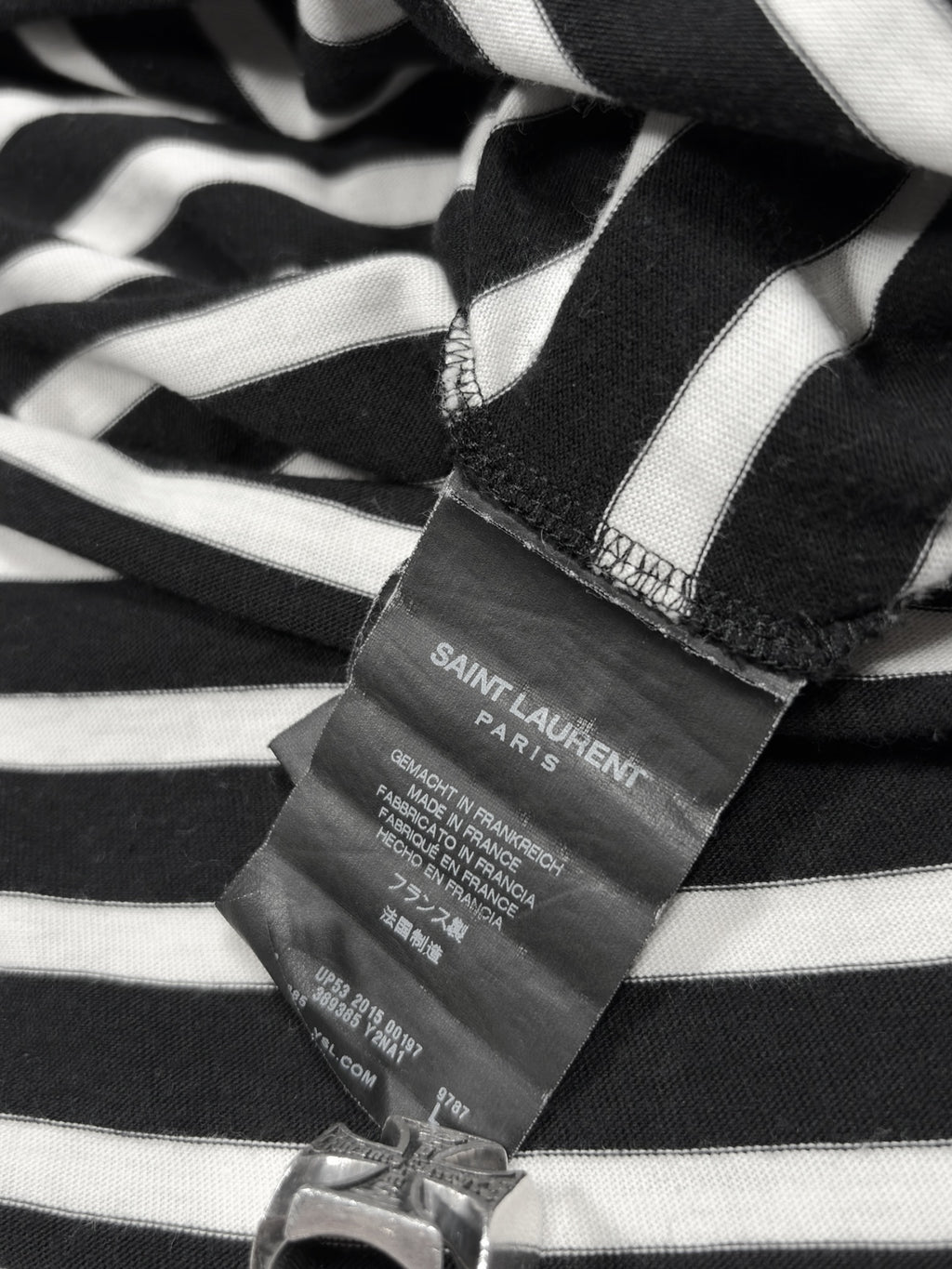 Saint Laurent SS15 Black & White Striped T-Shirt