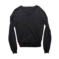 Prada Linea Rossa Cotton-Cashmere V-Neck Knit Sweater