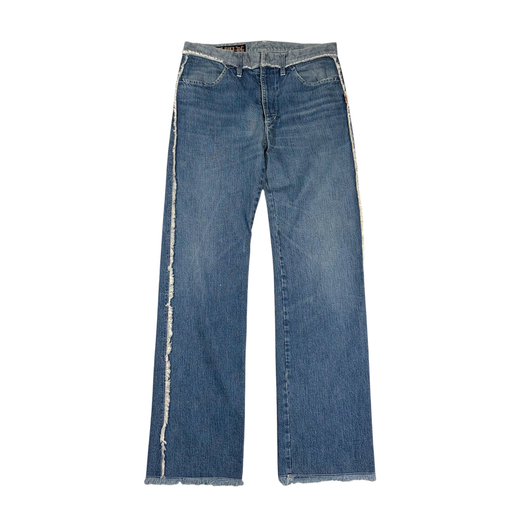 Jean Paul Gaultier 90s Fringed Raw-Edge Denim Jeans