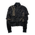 Just Cavalli AW05 Multi-Pocket Strapped Silk Bomber Jacket
